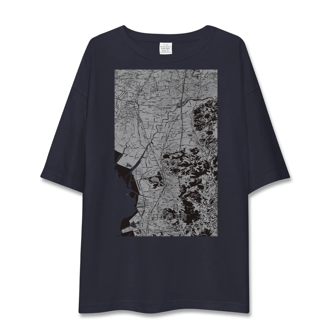 【高田（福岡県）】地図柄ビッグシルエットTシャツ