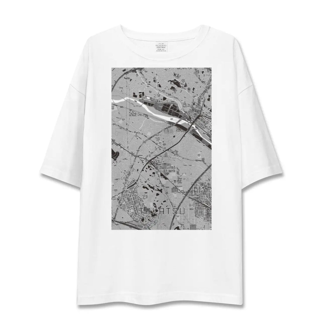 【高津(神奈川県)】地図柄ビッグシルエットTシャツ