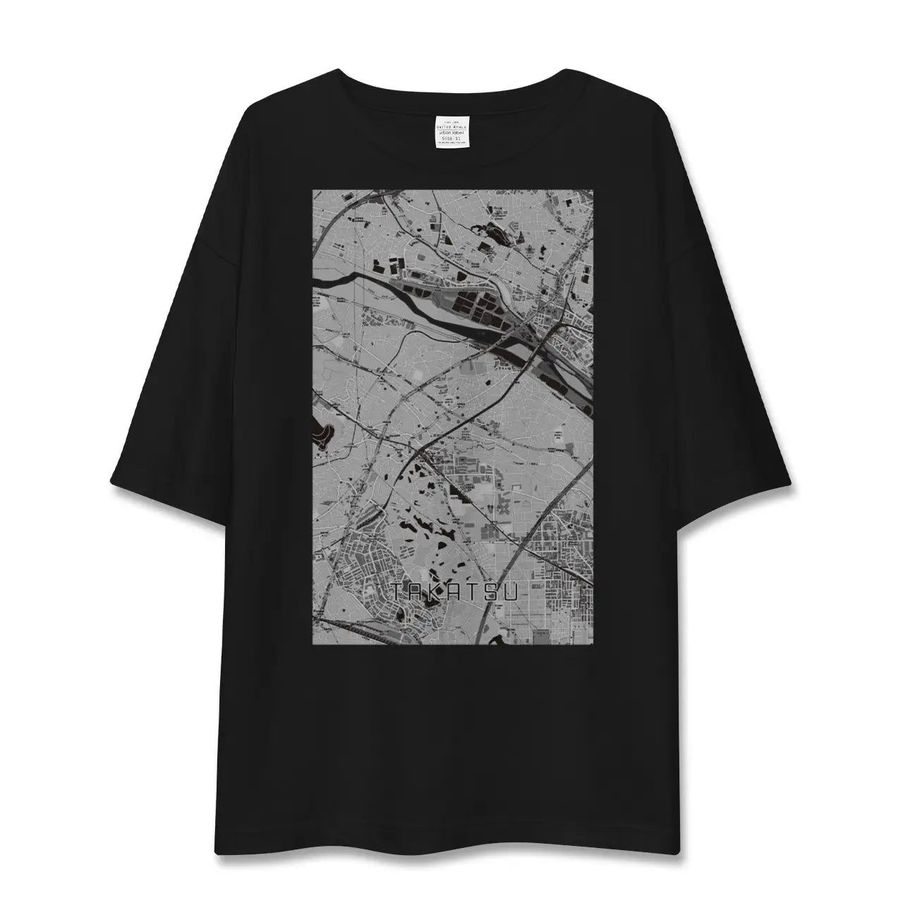 【高津（神奈川県）】地図柄ビッグシルエットTシャツ