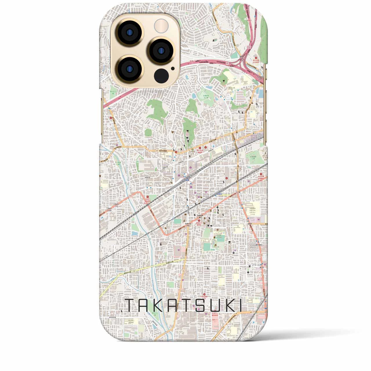 【高槻】地図柄iPhoneケース（バックカバータイプ・ナチュラル）iPhone 12 Pro Max 用