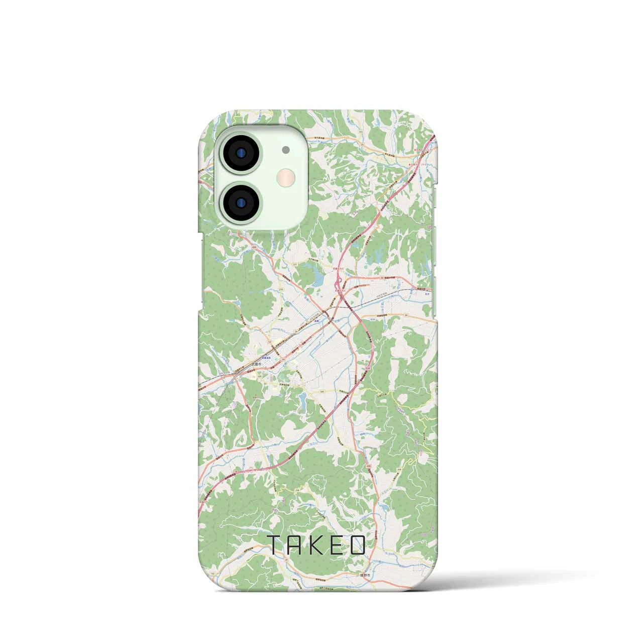 【武雄】地図柄iPhoneケース（バックカバータイプ・ナチュラル）iPhone 12 mini 用