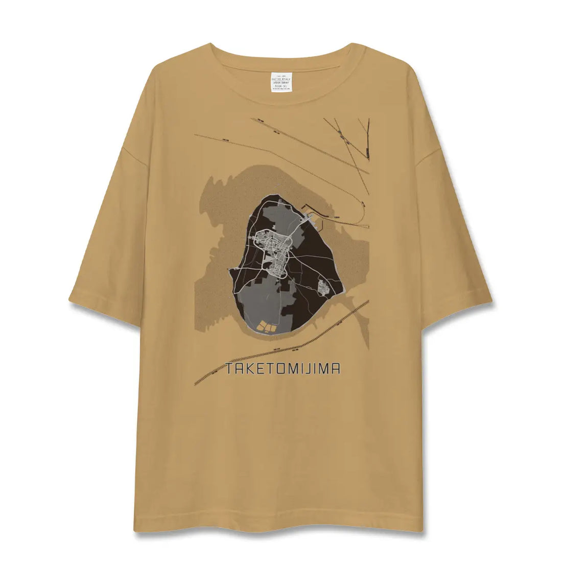 【竹富島(沖縄県)】地図柄ビッグシルエットTシャツ