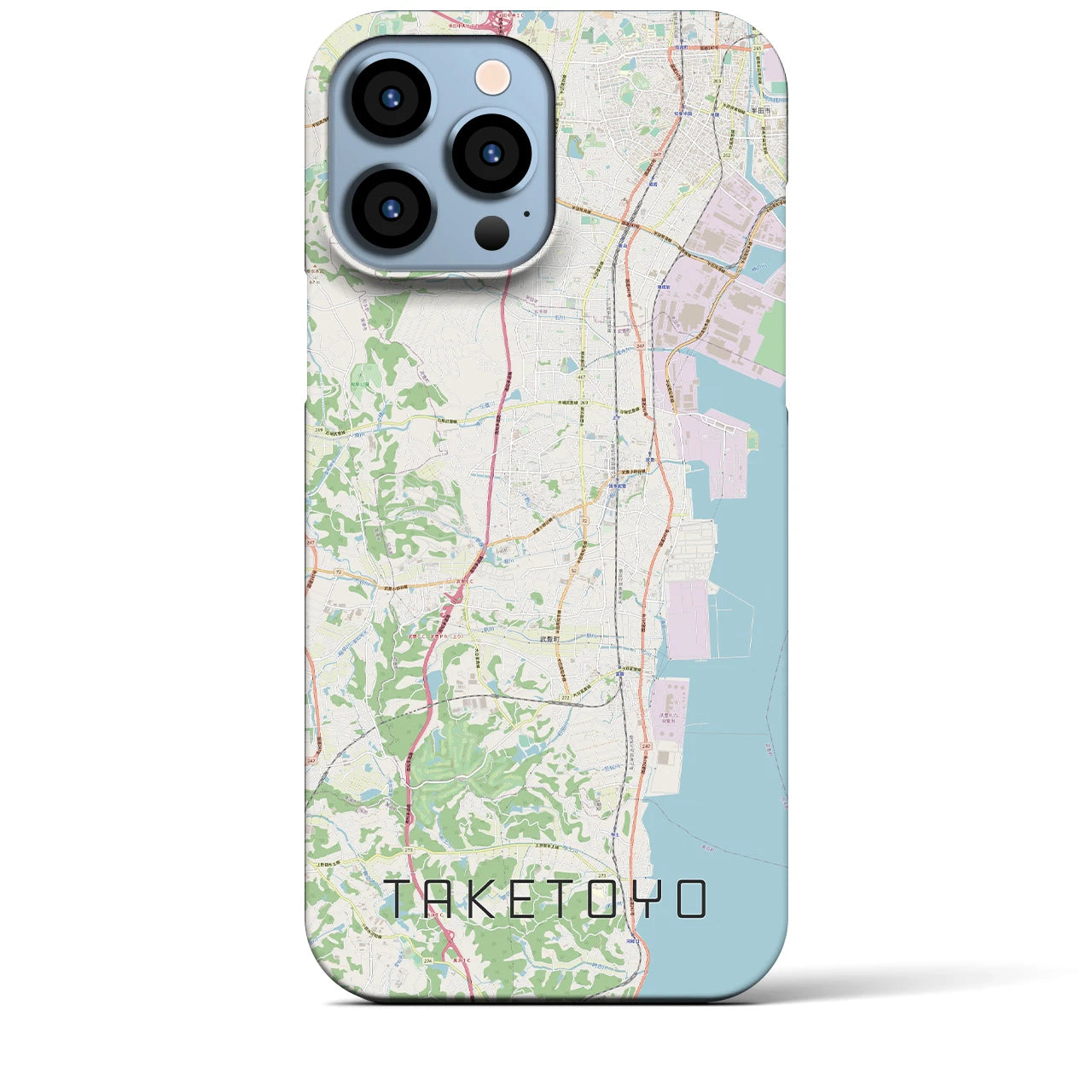 【武豊】地図柄iPhoneケース（バックカバータイプ・ナチュラル）iPhone 13 Pro Max 用