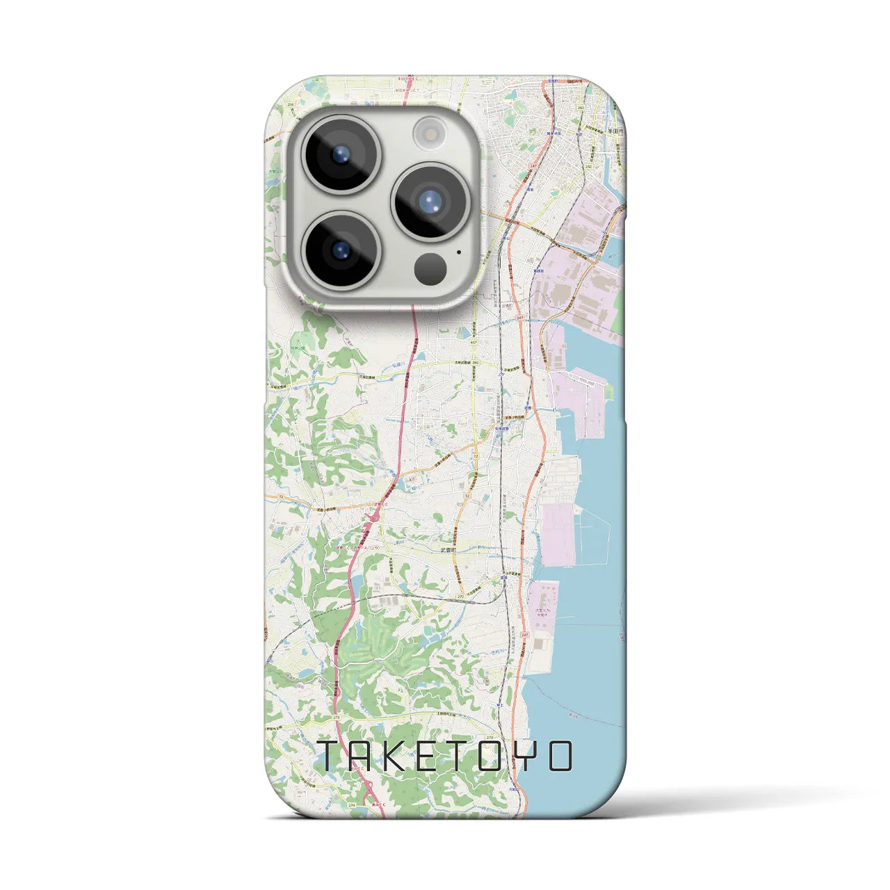 【武豊】地図柄iPhoneケース（バックカバータイプ・ナチュラル）iPhone 15 Pro 用