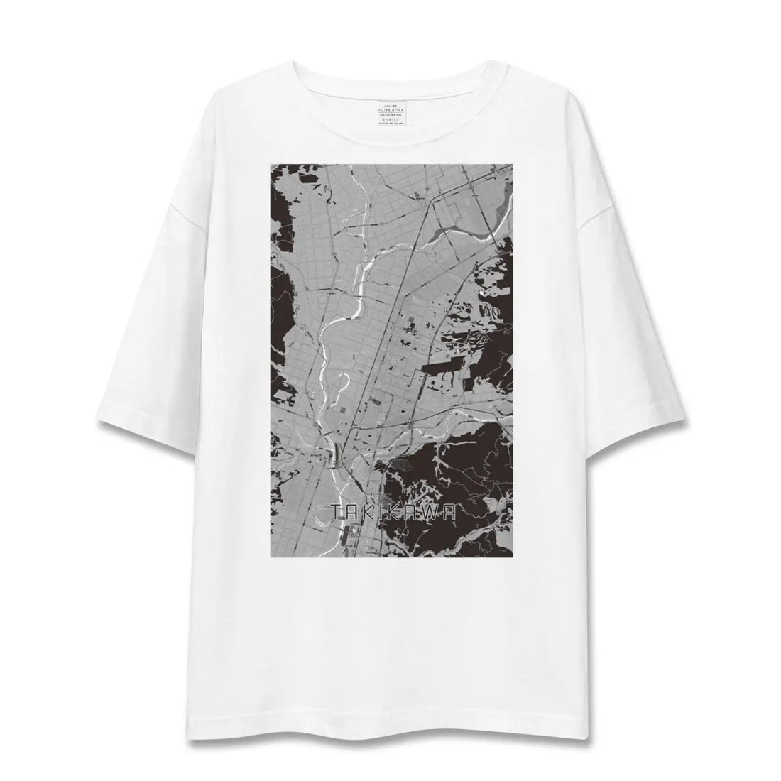 【滝川（北海道）】地図柄ビッグシルエットTシャツ