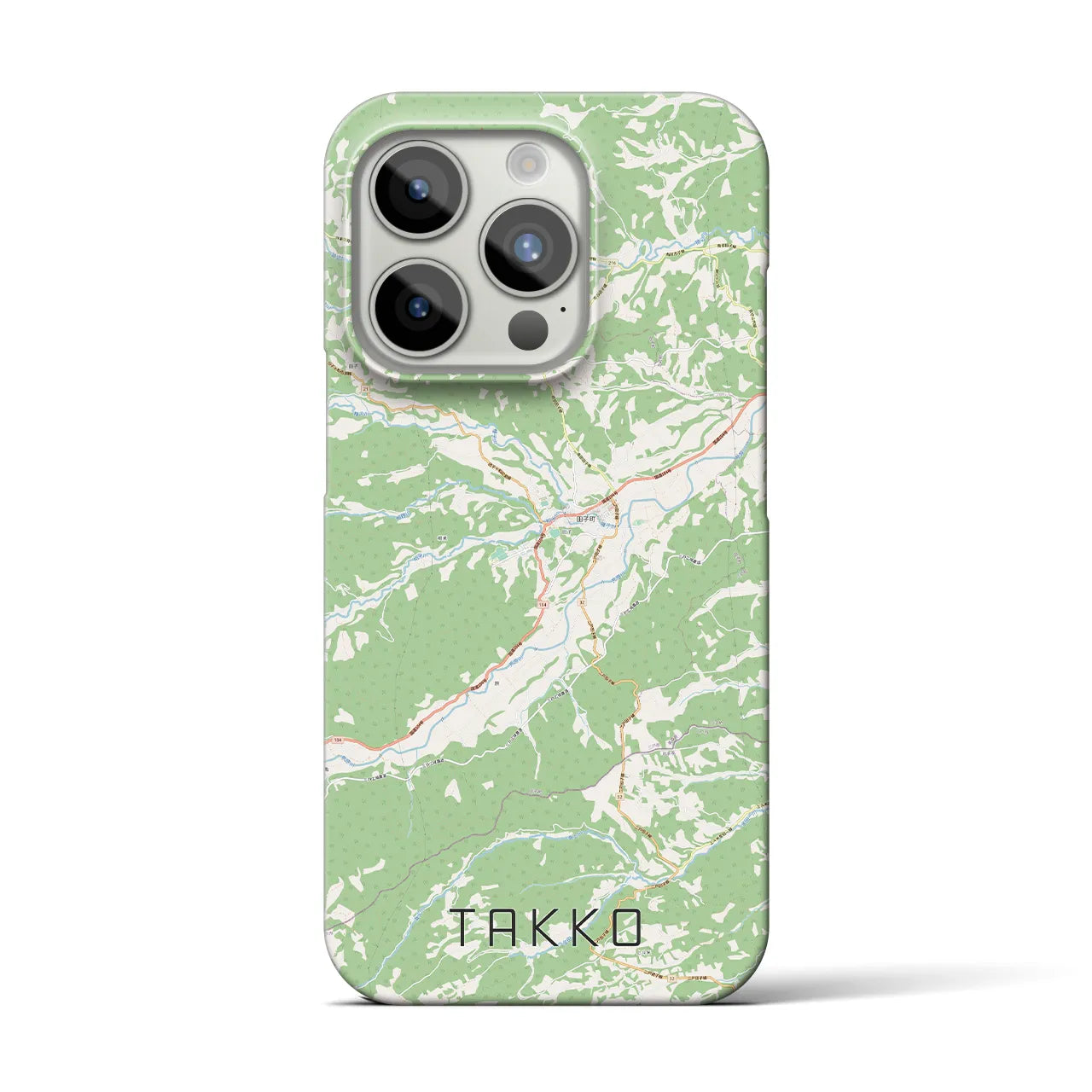 【田子】地図柄iPhoneケース（バックカバータイプ・ナチュラル）iPhone 15 Pro 用