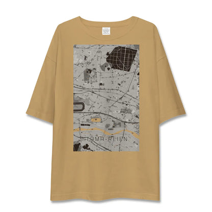 【多磨霊園（東京都）】地図柄ビッグシルエットTシャツ