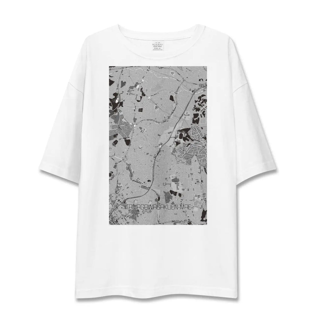 【玉川学園前(東京都)】地図柄ビッグシルエットTシャツ