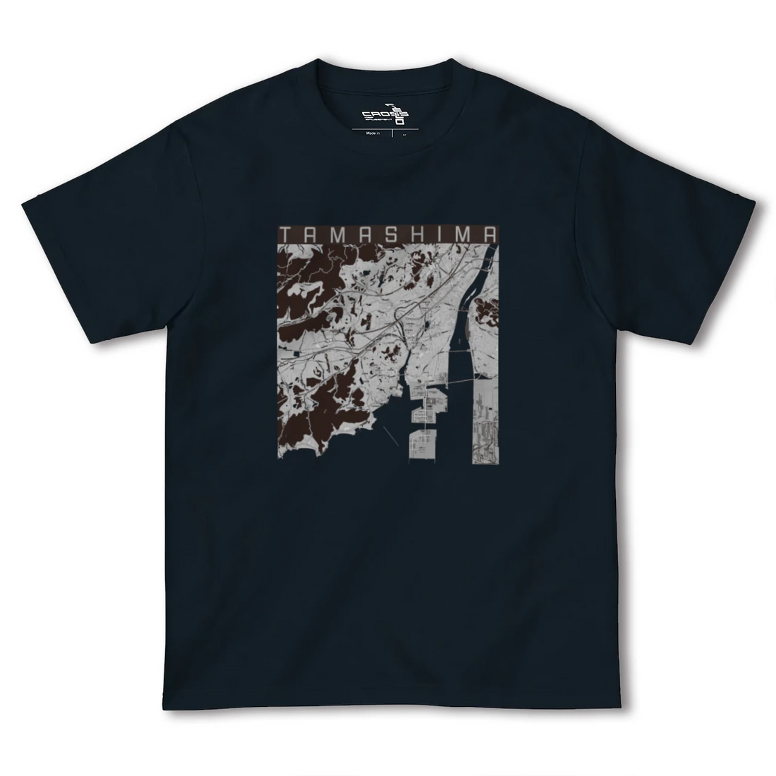 【玉島(岡山県)】地図柄ヘビーウェイトTシャツ