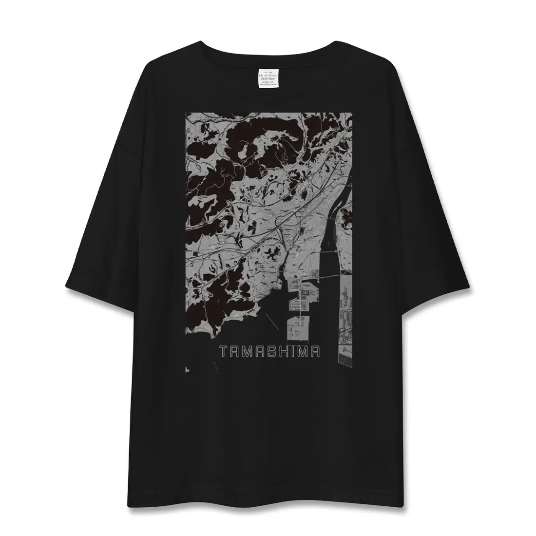 【玉島（岡山県）】地図柄ビッグシルエットTシャツ