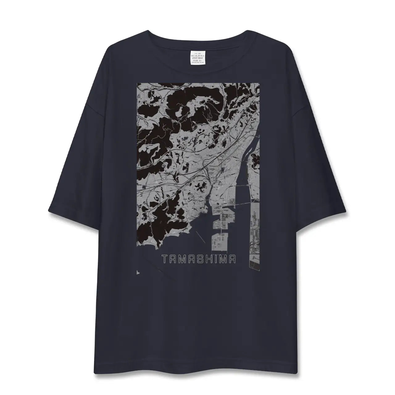 【玉島（岡山県）】地図柄ビッグシルエットTシャツ