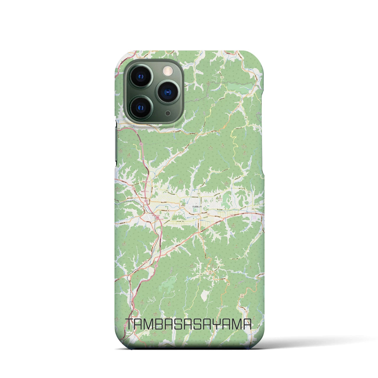 【丹波篠山】地図柄iPhoneケース（バックカバータイプ・ナチュラル）iPhone 11 Pro 用