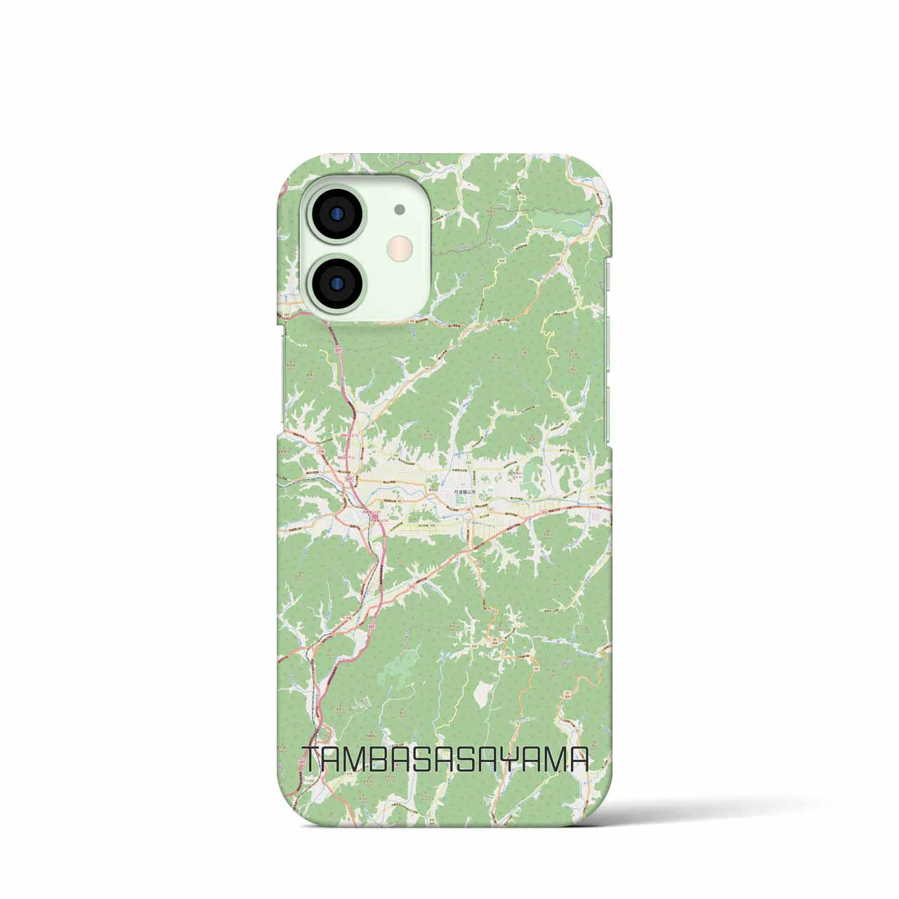 【丹波篠山】地図柄iPhoneケース（バックカバータイプ・ナチュラル）iPhone 12 mini 用