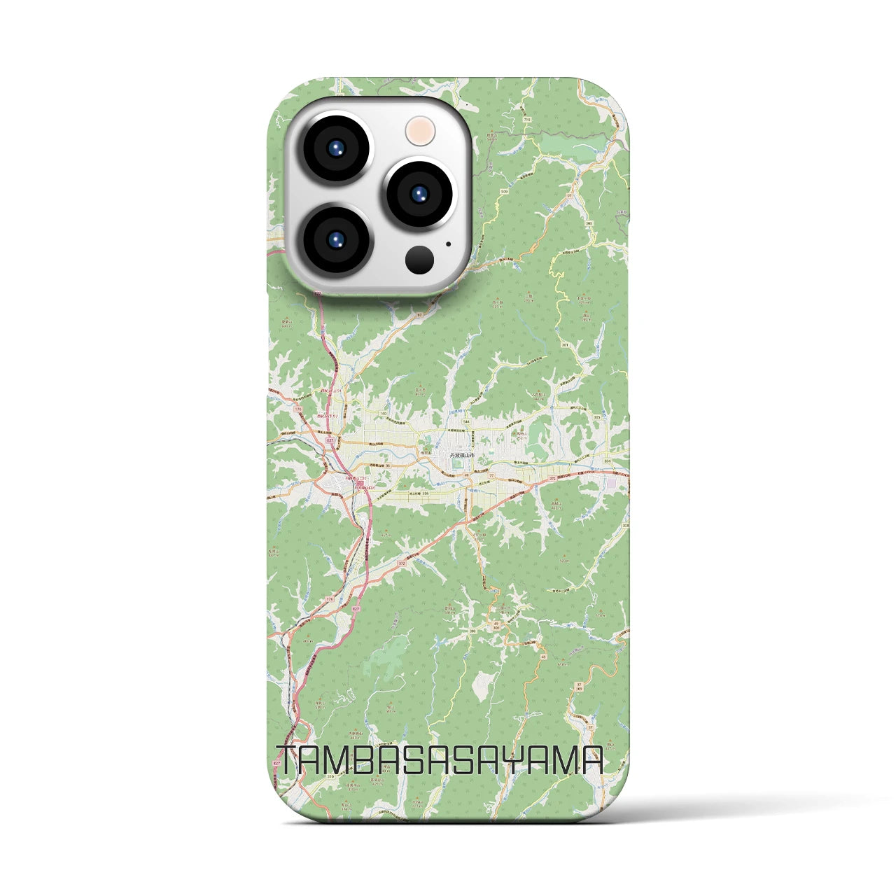 【丹波篠山】地図柄iPhoneケース（バックカバータイプ・ナチュラル）iPhone 13 Pro 用