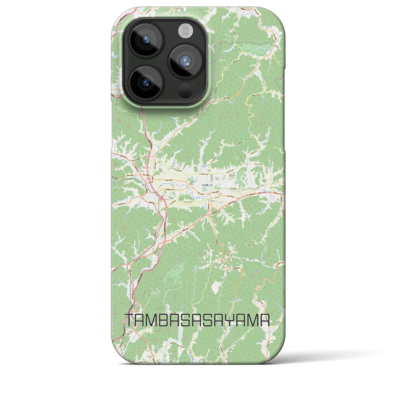 【丹波篠山】地図柄iPhoneケース（バックカバータイプ・ナチュラル）iPhone 15 Pro Max 用