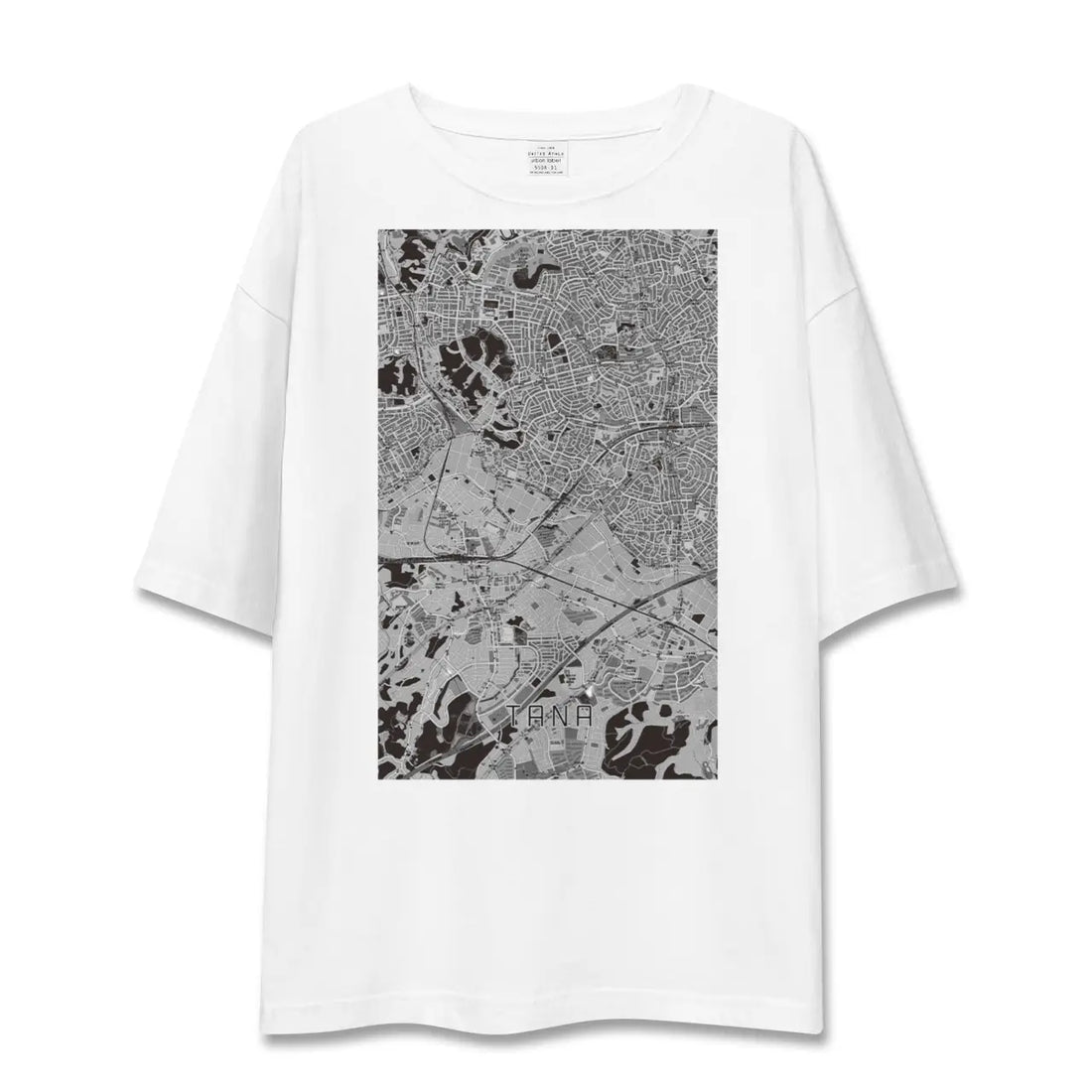 【田奈(神奈川県)】地図柄ビッグシルエットTシャツ