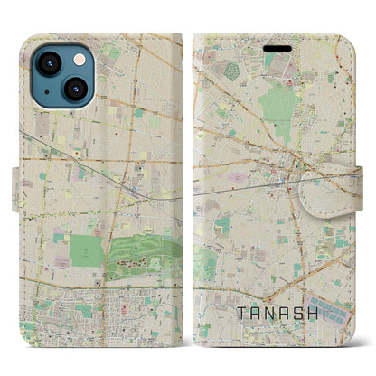 【田無（東京都）】地図柄iPhoneケース（手帳タイプ）ナチュラル・iPhone 13 用