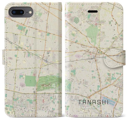 【田無（東京都）】地図柄iPhoneケース（手帳タイプ）ナチュラル・iPhone 8Plus /7Plus / 6sPlus / 6Plus 用