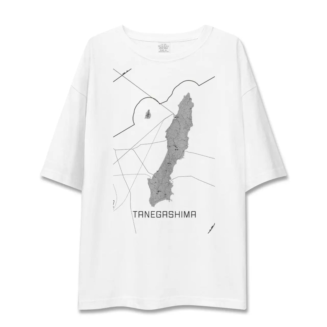 【種子島（鹿児島県）】地図柄ビッグシルエットTシャツ