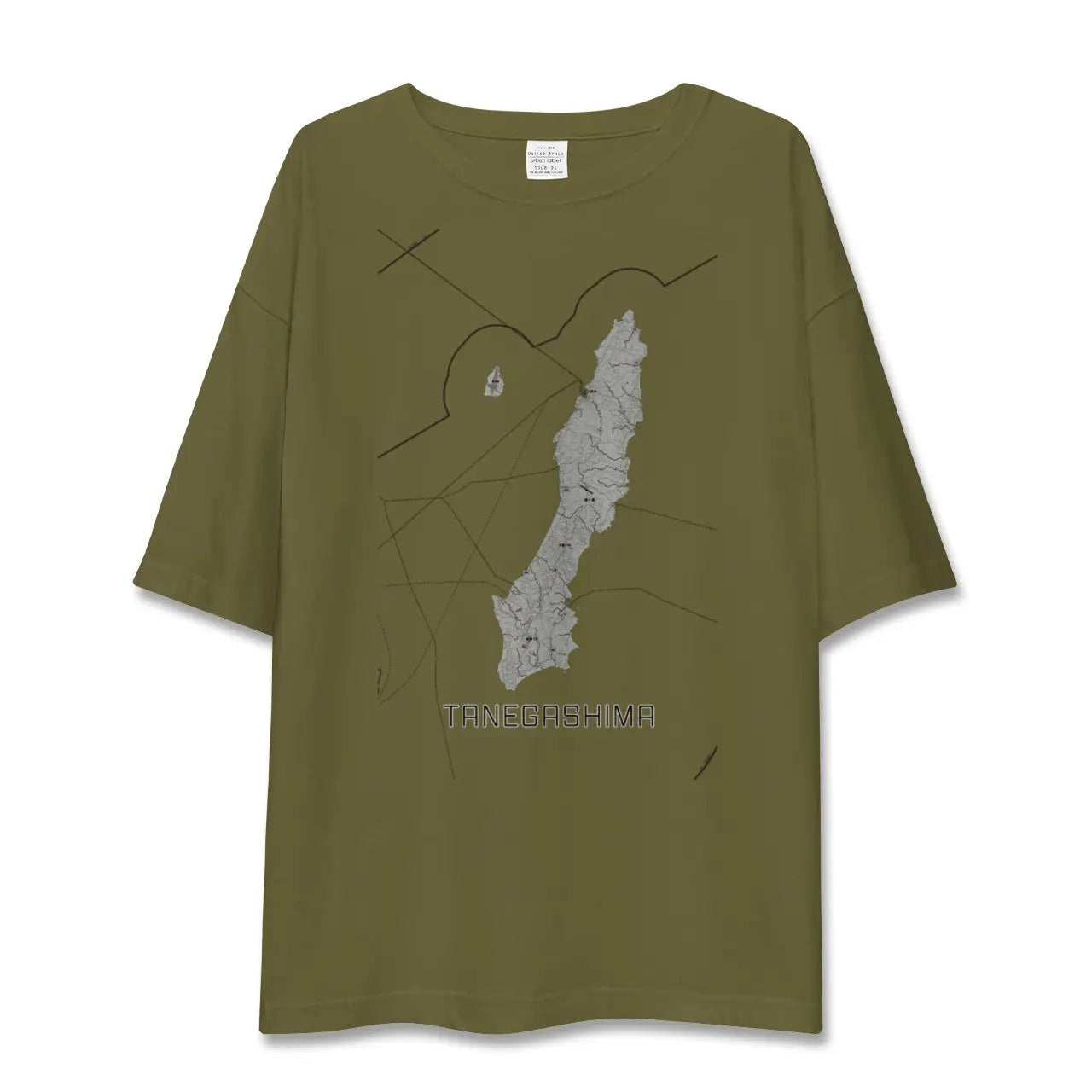 【種子島（鹿児島県）】地図柄ビッグシルエットTシャツ
