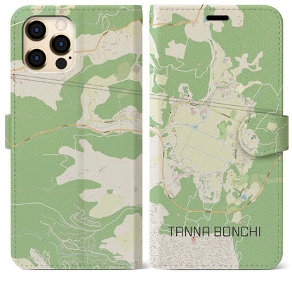 【丹那盆地（静岡県）】地図柄iPhoneケース（手帳タイプ）ナチュラル・iPhone 13 mini 用