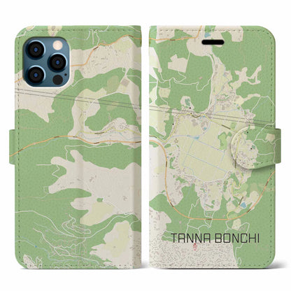 【丹那盆地（静岡県）】地図柄iPhoneケース（手帳タイプ）ナチュラル・iPhone 12 Pro Max 用