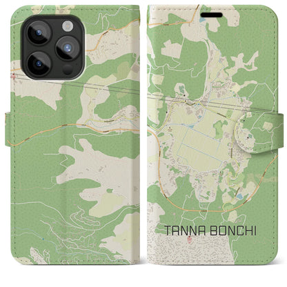 【丹那盆地（静岡県）】地図柄iPhoneケース（手帳タイプ）ナチュラル・iPhone 15 Pro Max 用