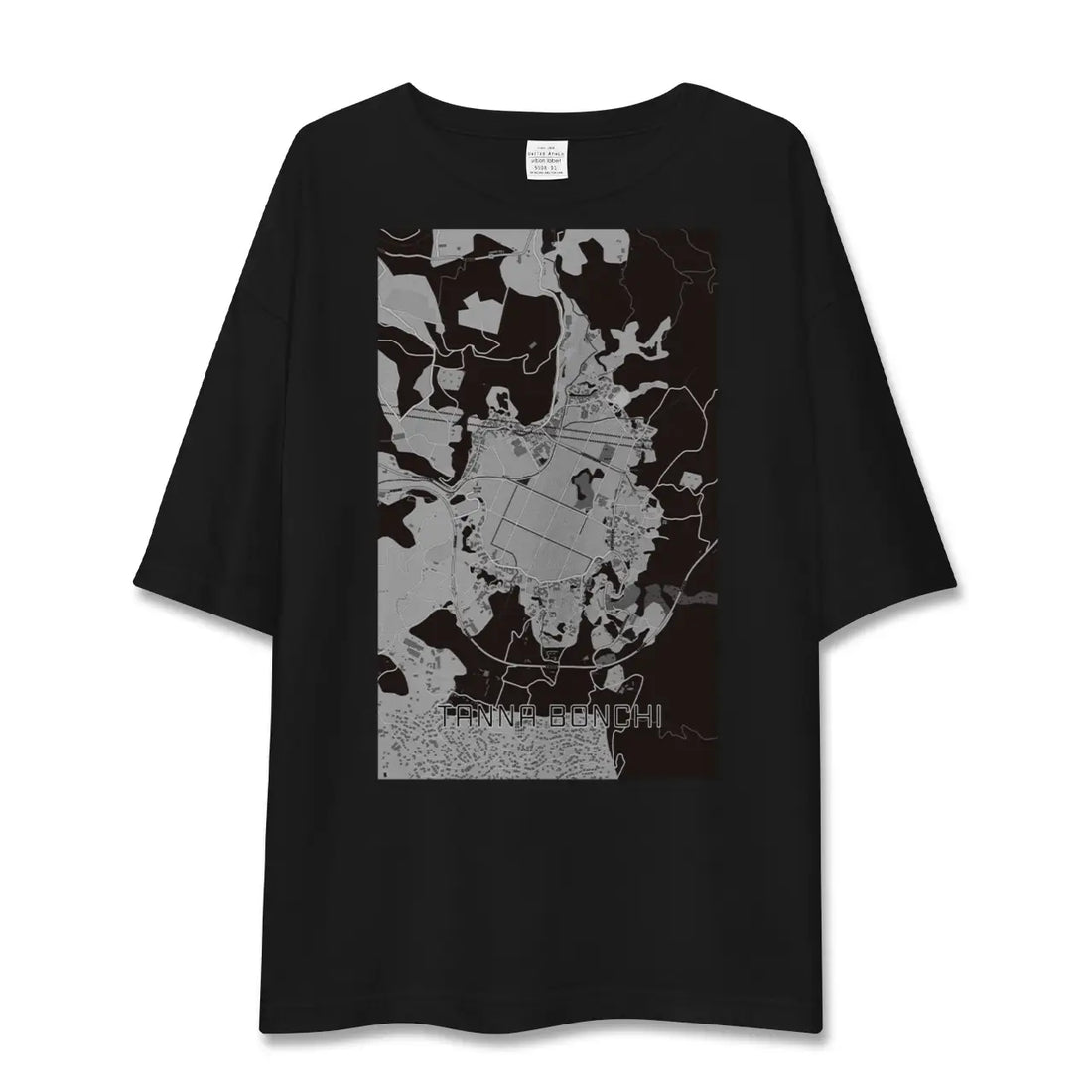 【丹那盆地(静岡県)】地図柄ビッグシルエットTシャツ