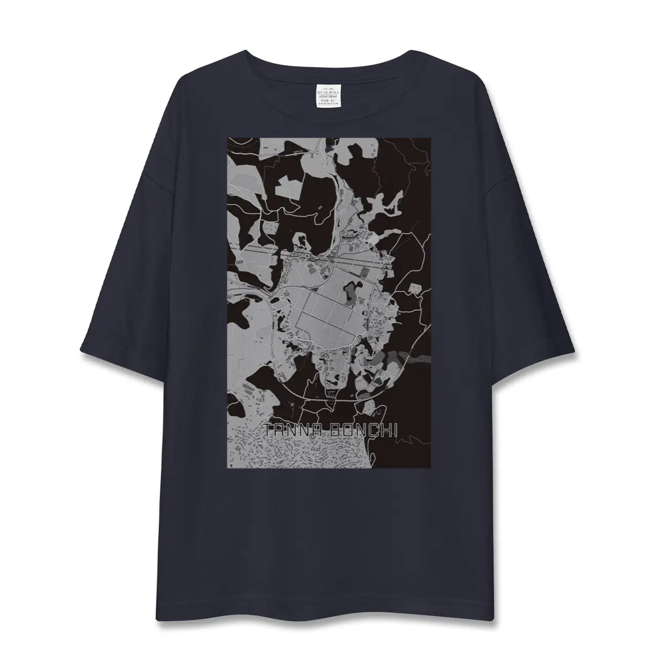 【丹那盆地（静岡県）】地図柄ビッグシルエットTシャツ