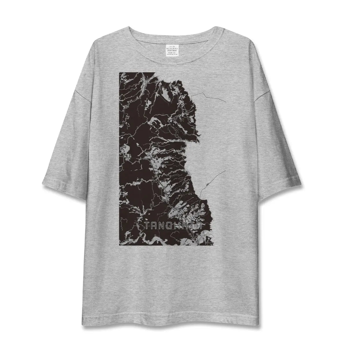 【田野畑（岩手県）】地図柄ビッグシルエットTシャツ