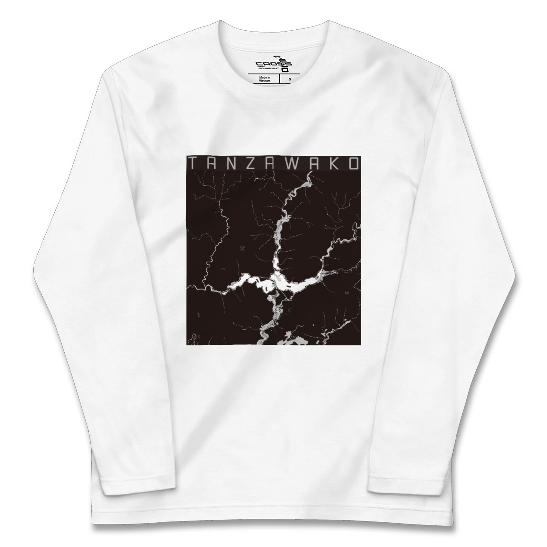 【丹沢湖(神奈川県)】地図柄ロングスリーブTシャツ