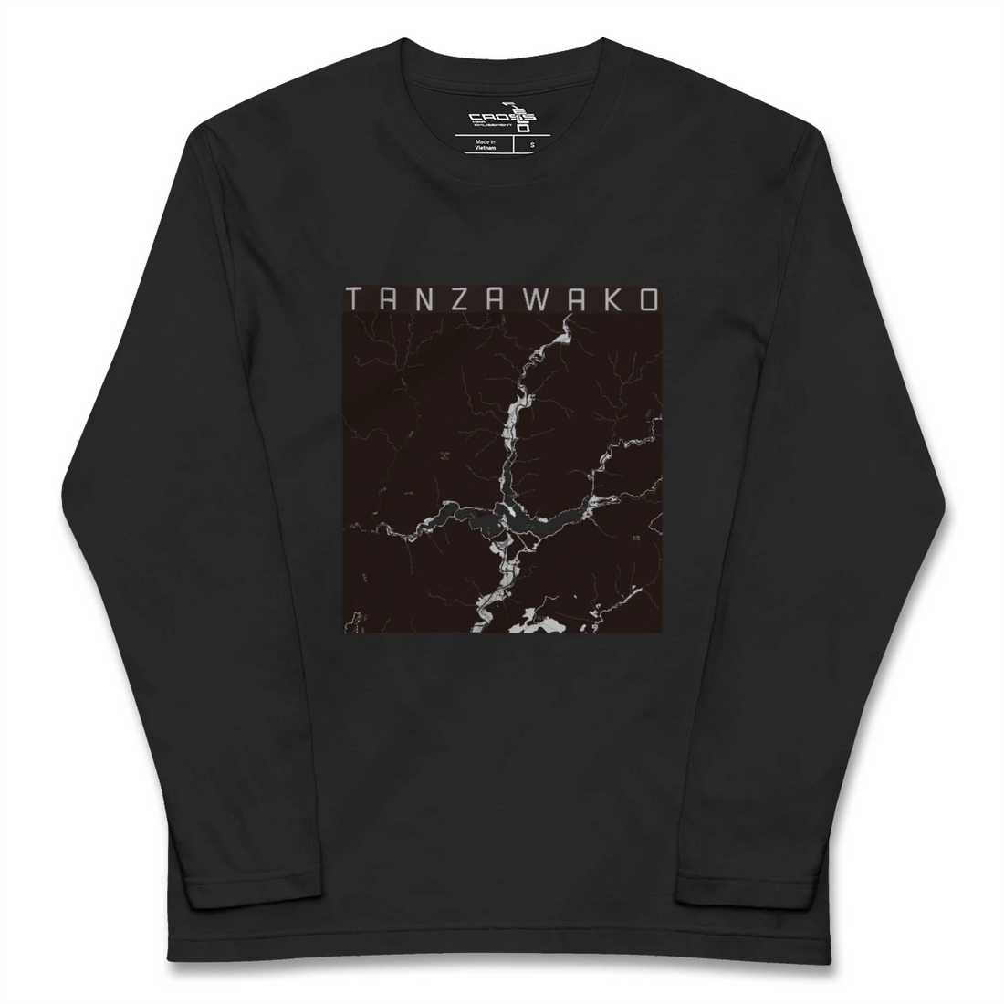 【丹沢湖(神奈川県)】地図柄ロングスリーブTシャツ