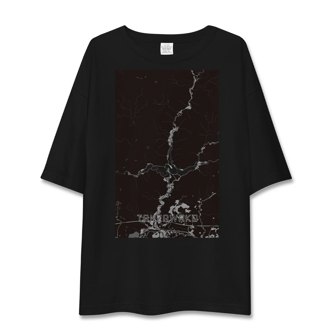 【丹沢湖（神奈川県）】地図柄ビッグシルエットTシャツ
