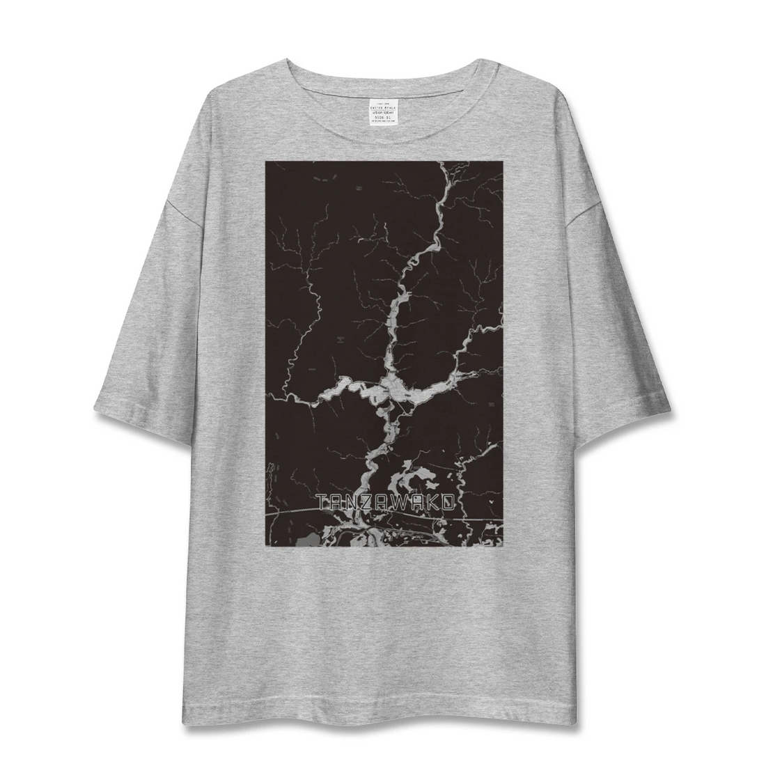 【丹沢湖（神奈川県）】地図柄ビッグシルエットTシャツ