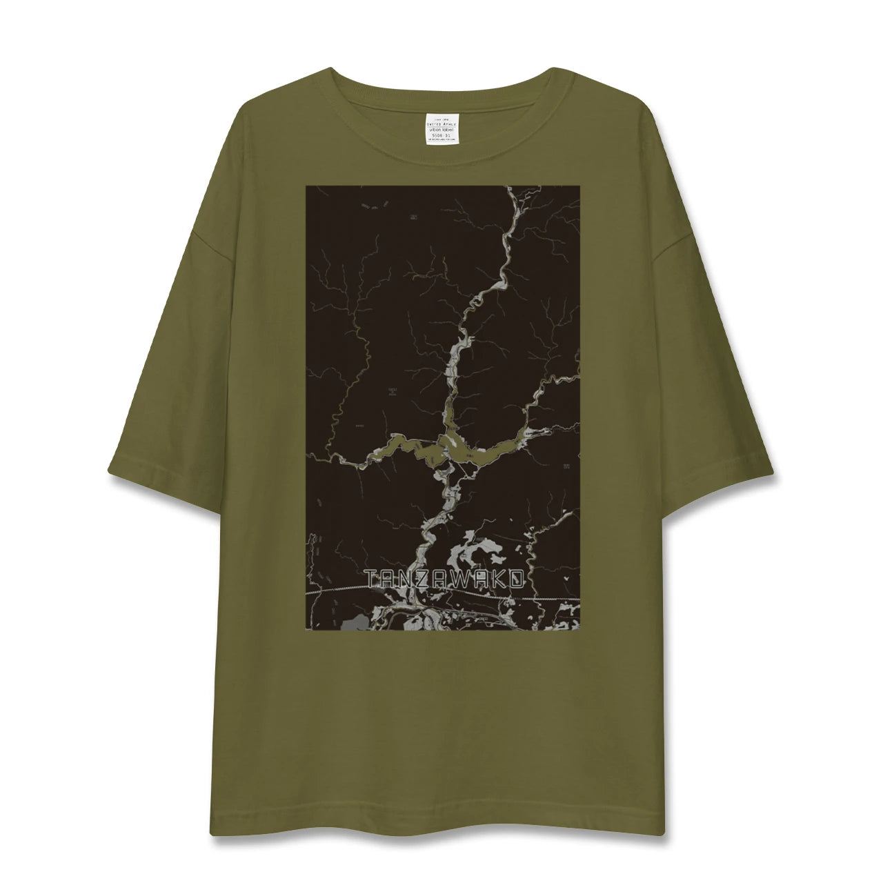 【丹沢湖（神奈川県）】地図柄ビッグシルエットTシャツ