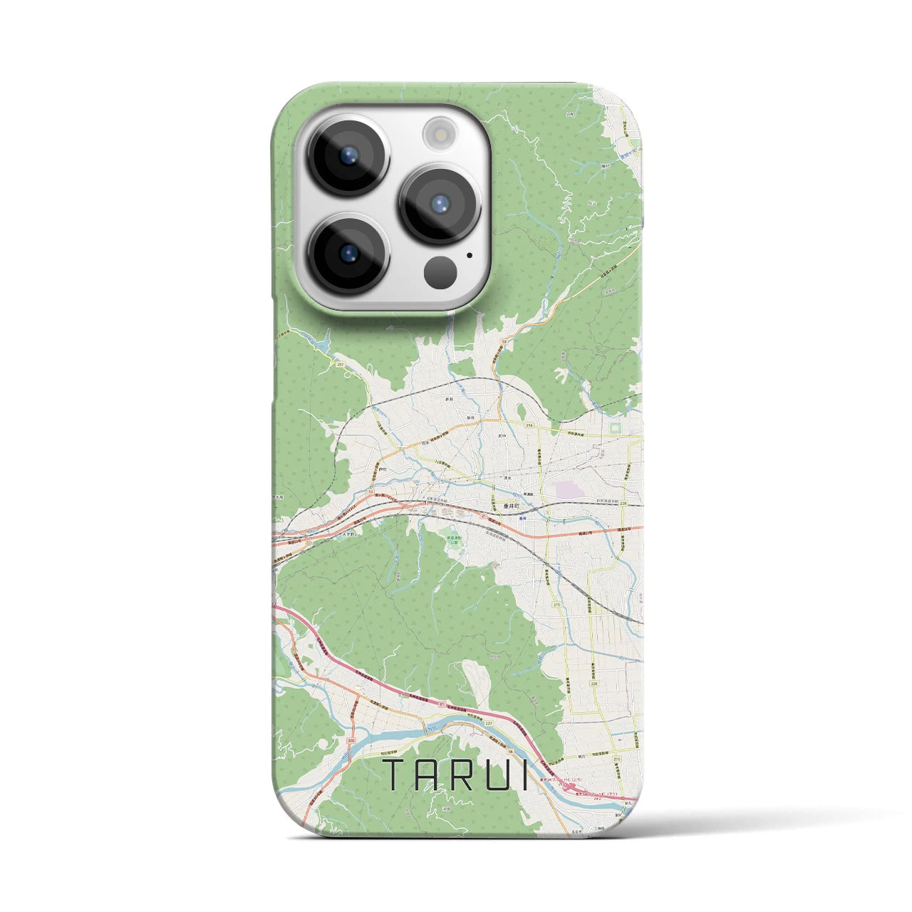 【垂井】地図柄iPhoneケース（バックカバータイプ・ナチュラル）iPhone 14 Pro 用