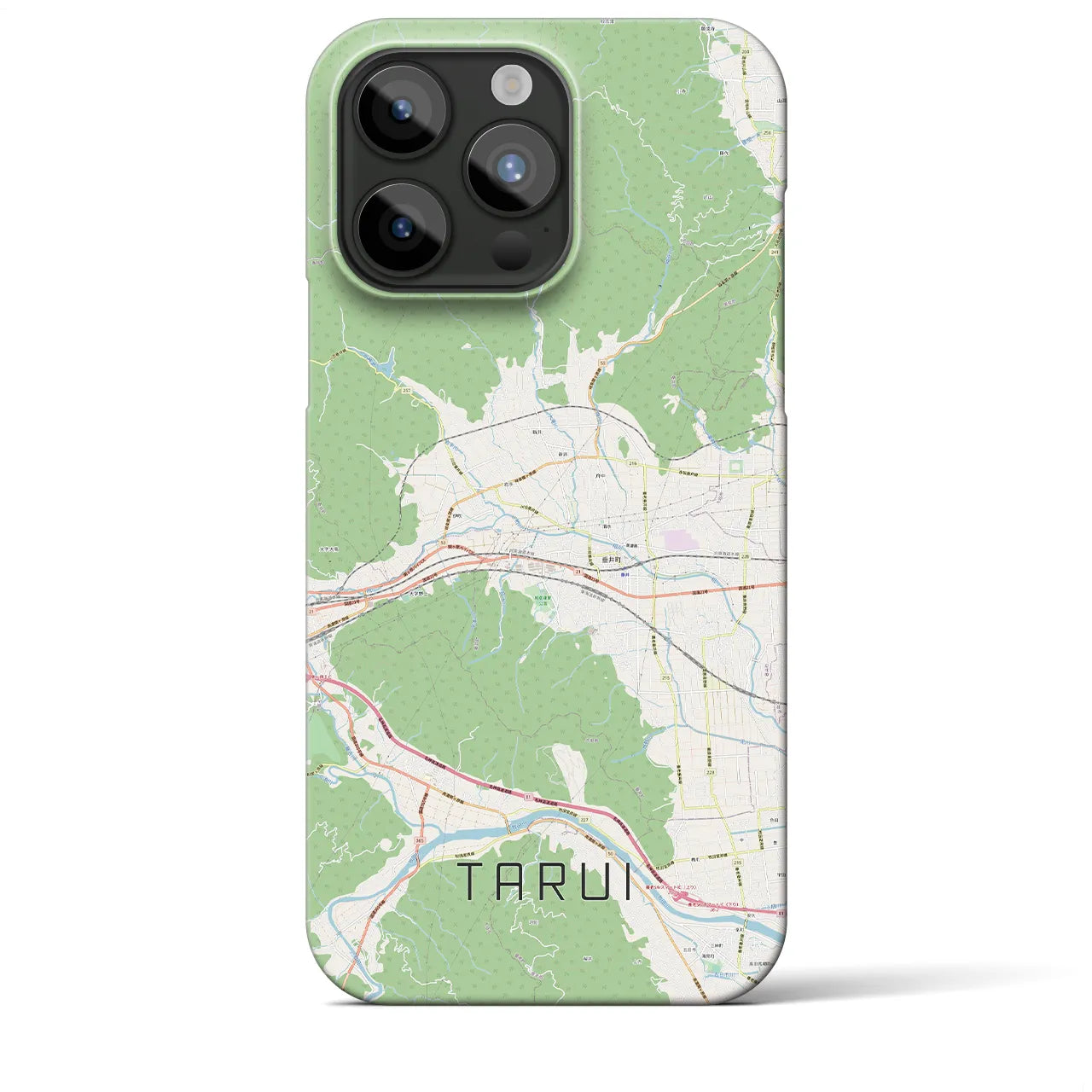 【垂井】地図柄iPhoneケース（バックカバータイプ・ナチュラル）iPhone 15 Pro Max 用