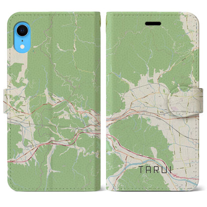 【垂井（岐阜県）】地図柄iPhoneケース（手帳タイプ）ナチュラル・iPhone XR 用