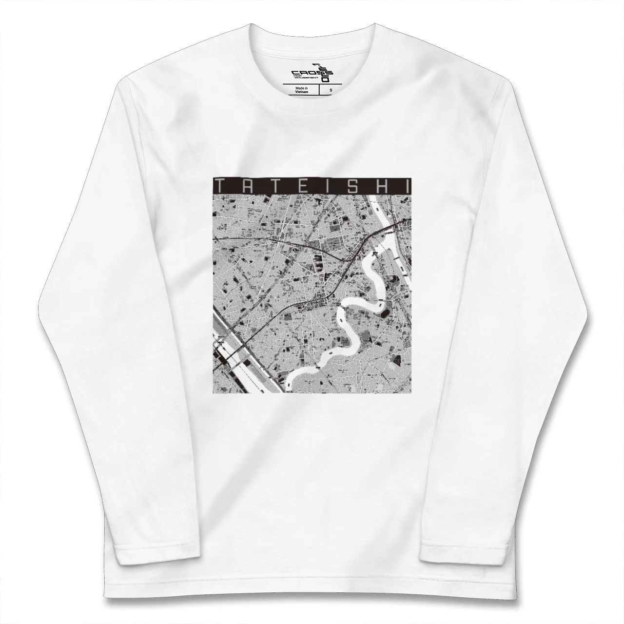 【立石（東京都）】地図柄ロングスリーブTシャツ