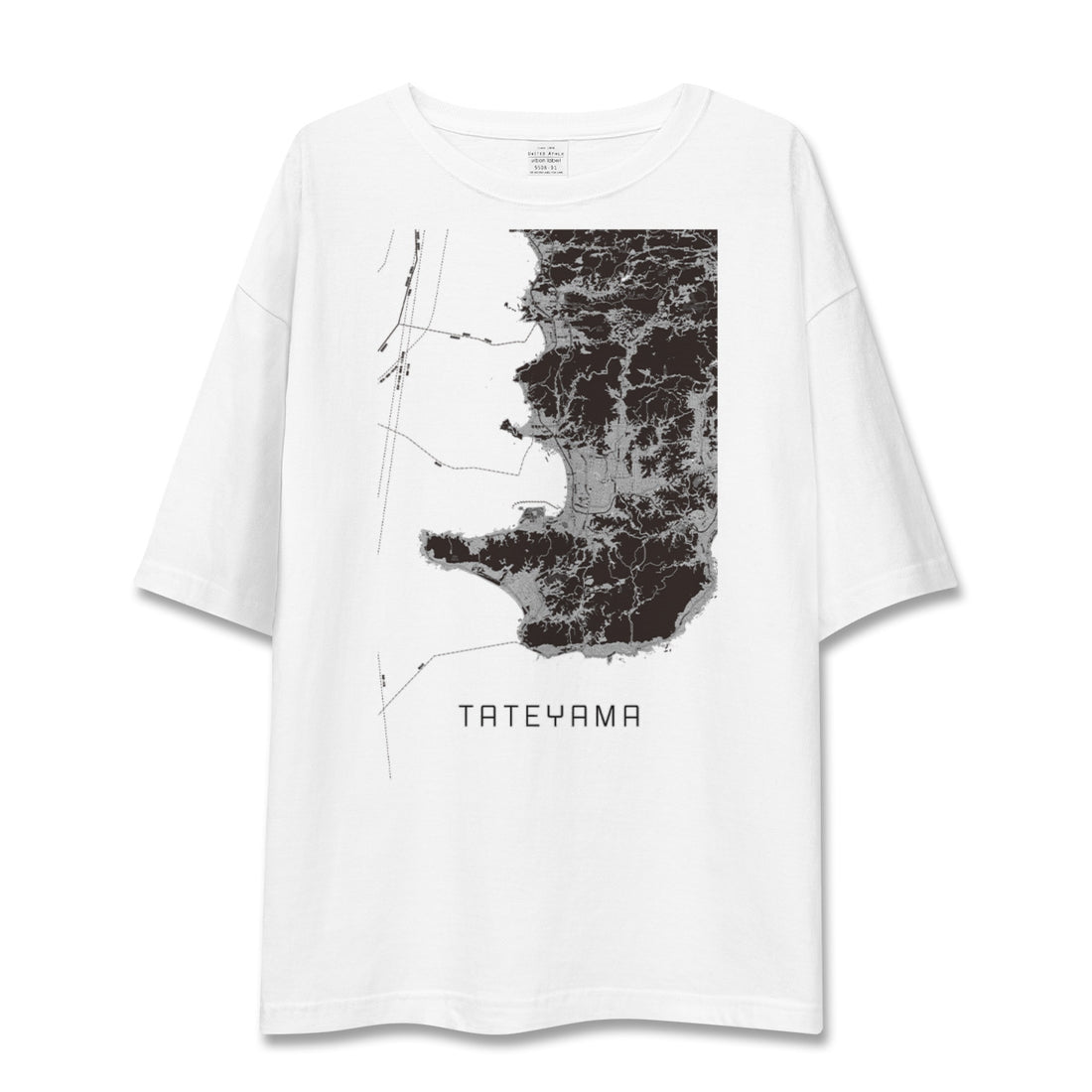 【館山2(千葉県)】地図柄ビッグシルエットTシャツ