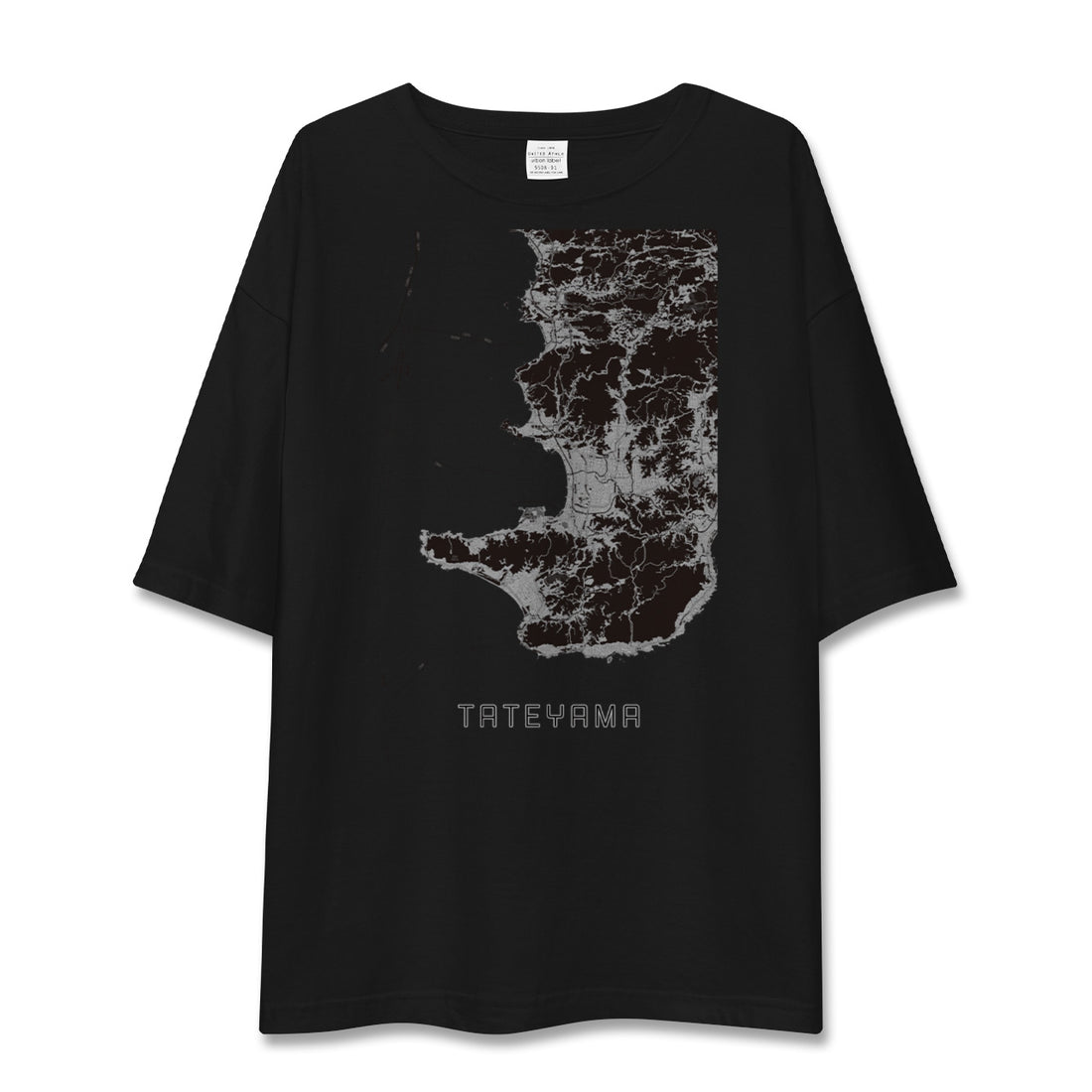 【館山2(千葉県)】地図柄ビッグシルエットTシャツ