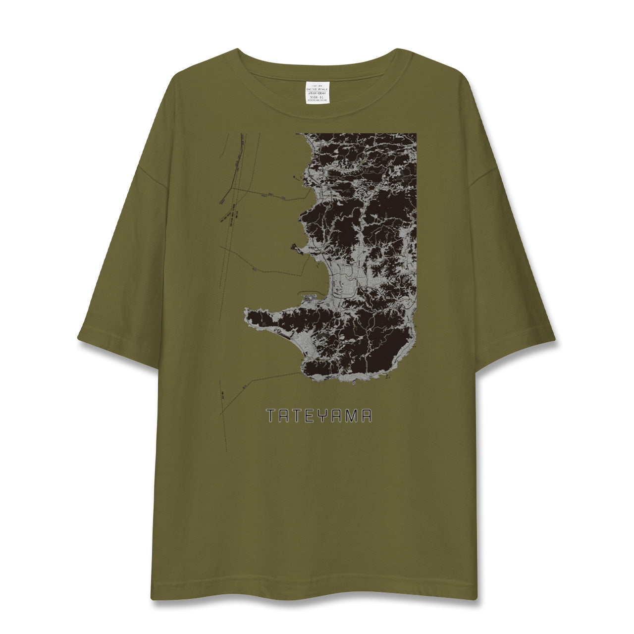 【館山2（千葉県）】地図柄ビッグシルエットTシャツ