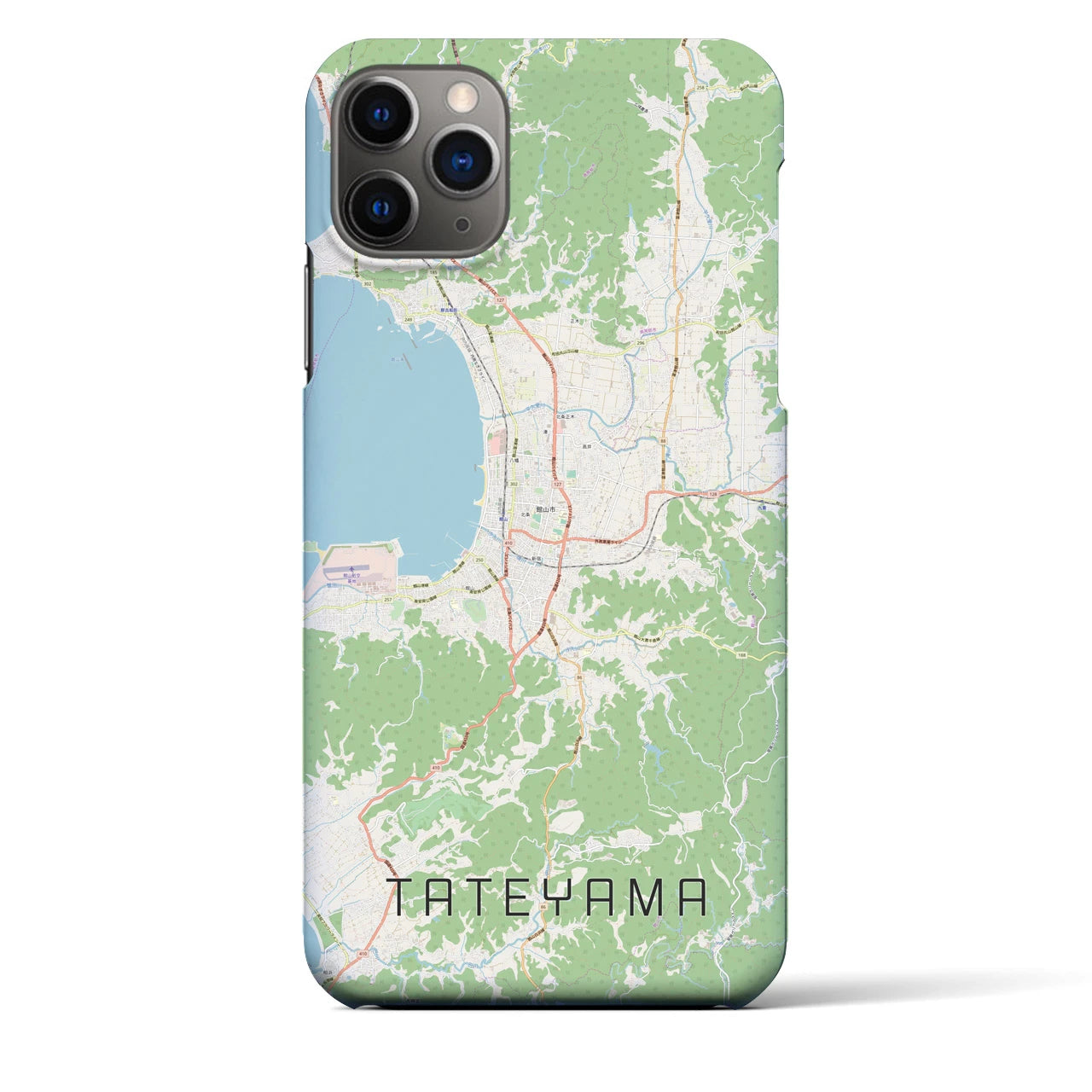 【館山】地図柄iPhoneケース（バックカバータイプ・ナチュラル）iPhone 11 Pro Max 用