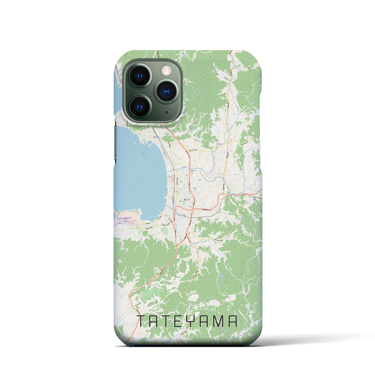 【館山】地図柄iPhoneケース（バックカバータイプ・ナチュラル）iPhone 11 Pro 用