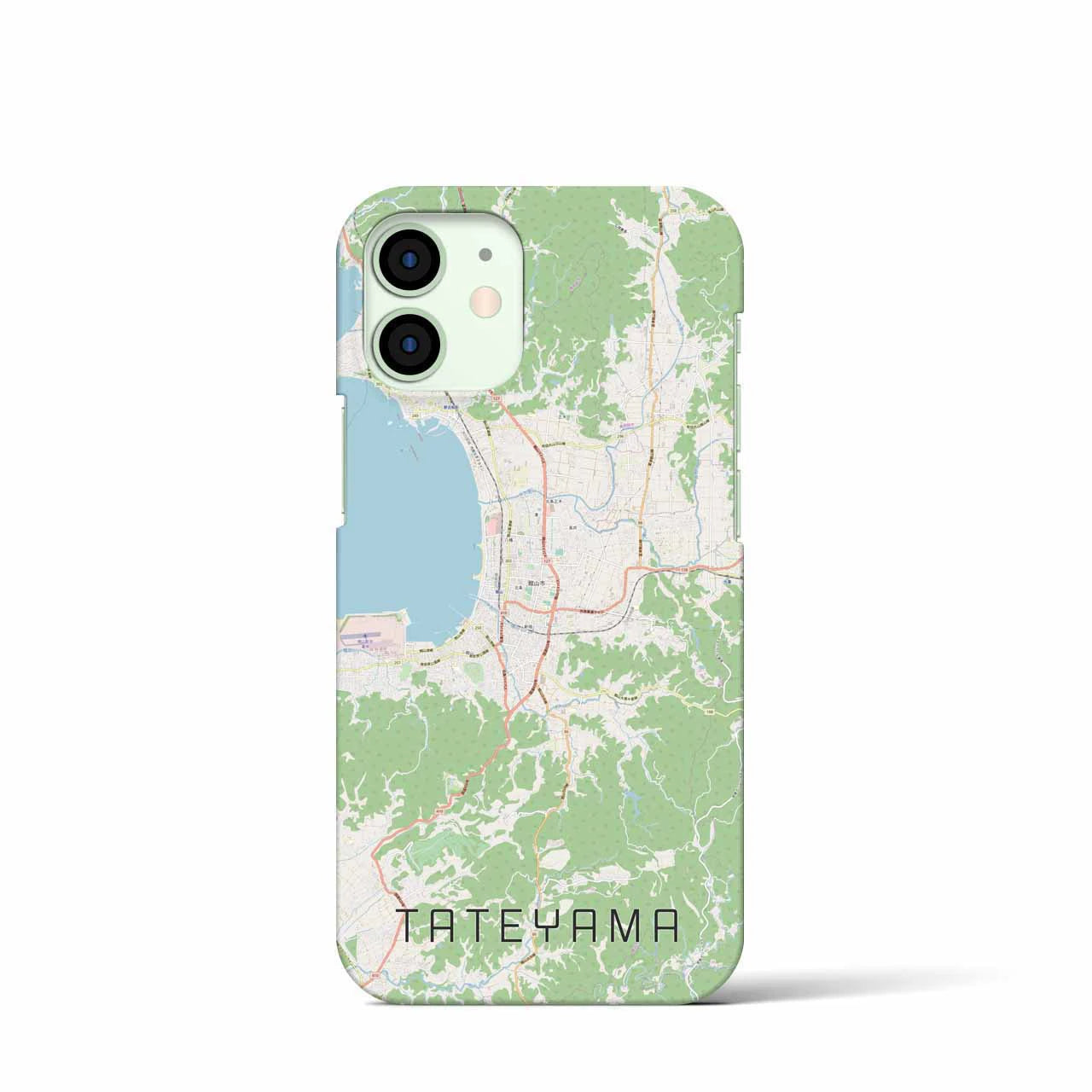 【館山】地図柄iPhoneケース（バックカバータイプ・ナチュラル）iPhone 12 mini 用