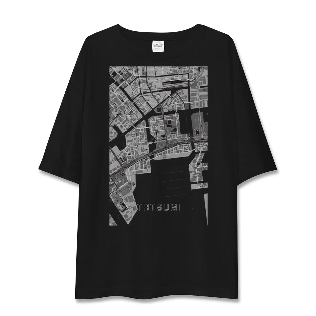 【辰巳（東京都）】地図柄ビッグシルエットTシャツ