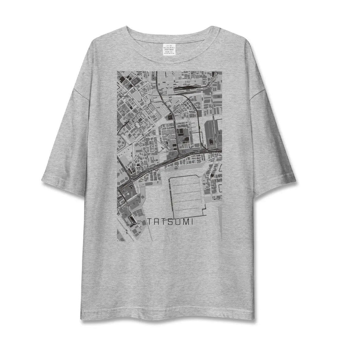 【辰巳（東京都）】地図柄ビッグシルエットTシャツ