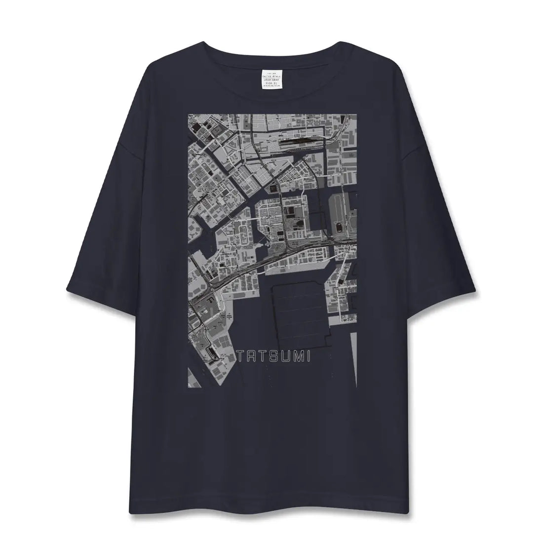 【辰巳（東京都）】地図柄ビッグシルエットTシャツ