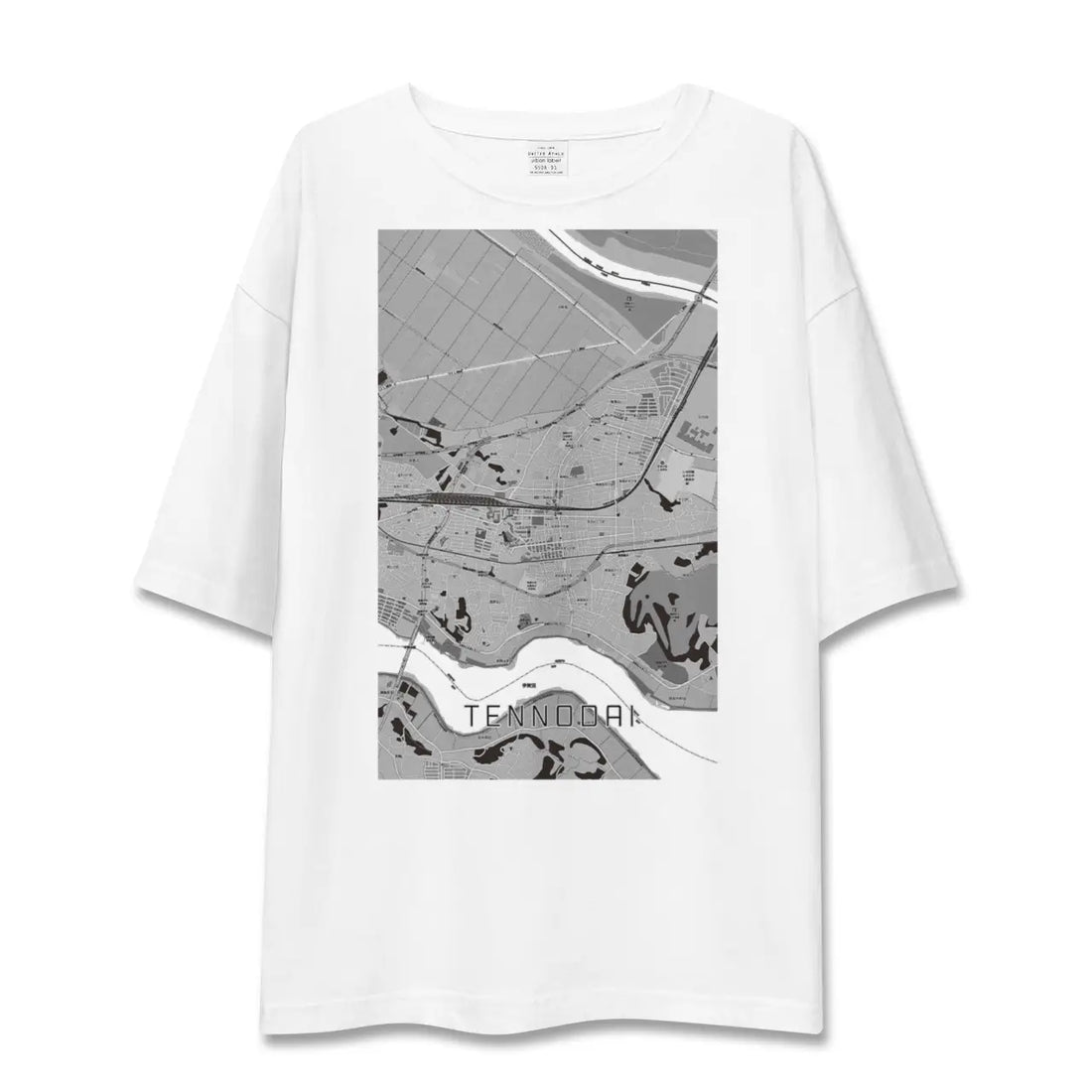 【天王台(千葉県)】地図柄ビッグシルエットTシャツ