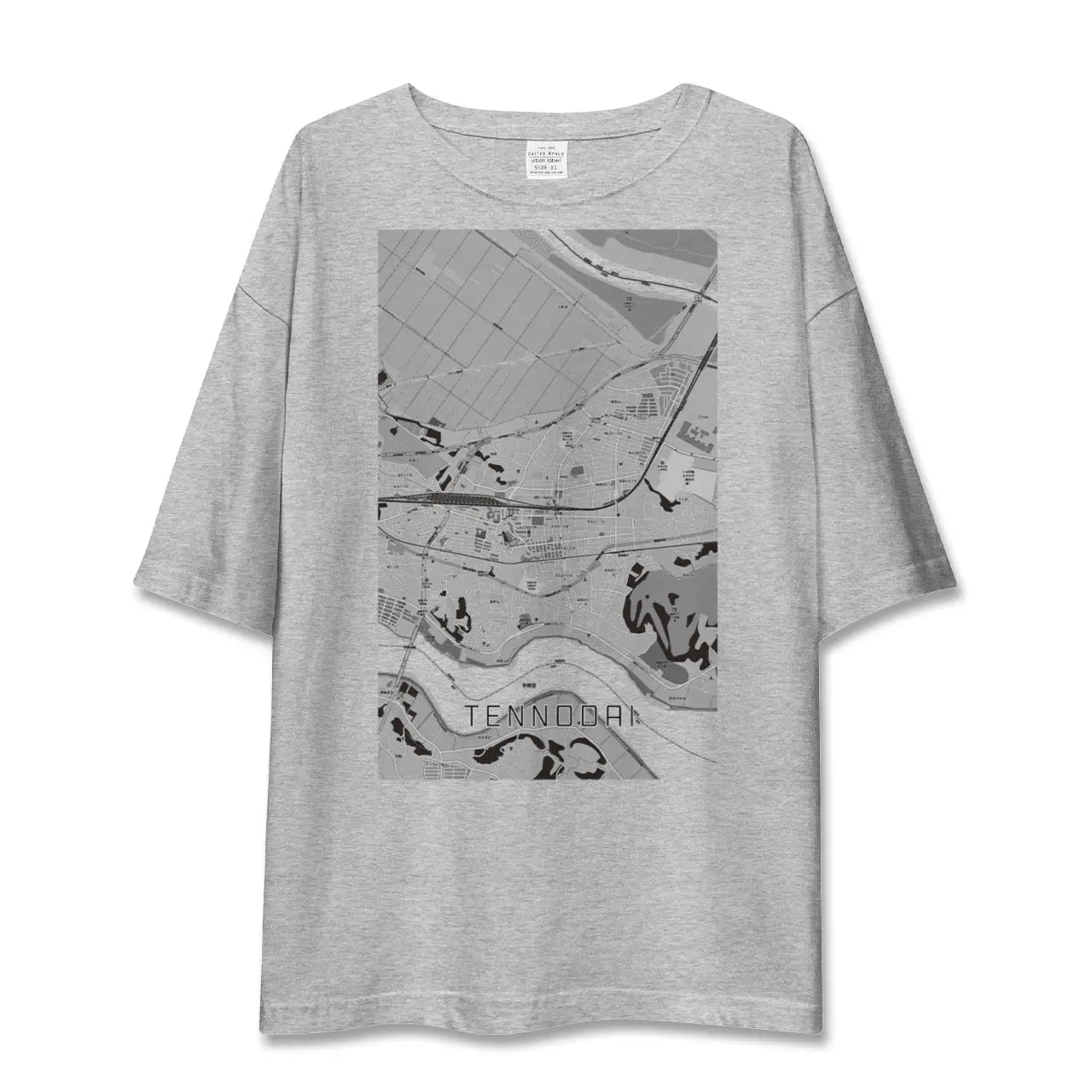 【天王台（千葉県）】地図柄ビッグシルエットTシャツ